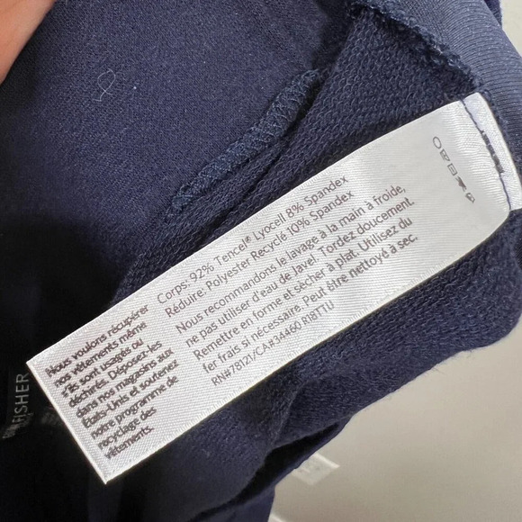 Eileen Fisher Jogger Track Pants Size Small Petite Blue Velvet Stripe Comfy - Picture 11 of 11